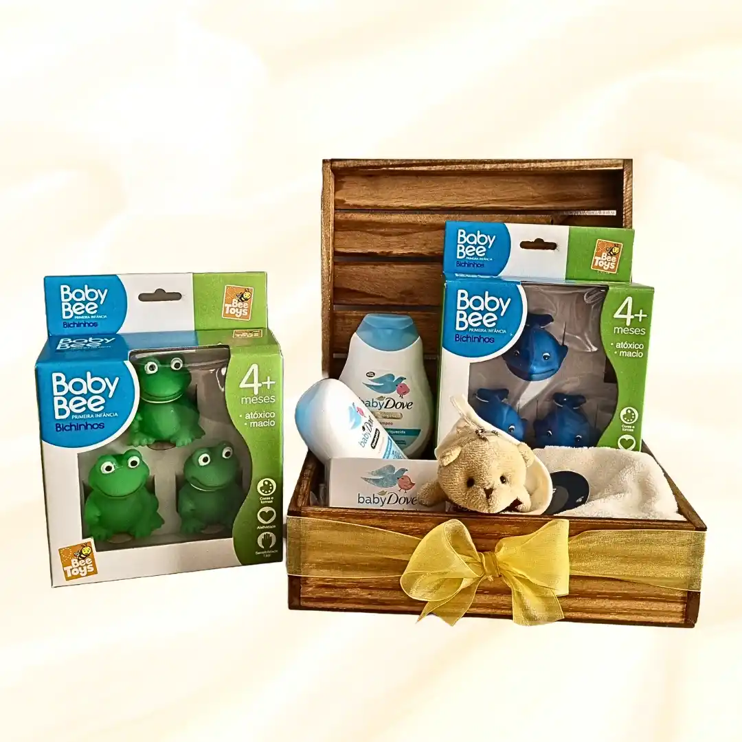 Presenteie com o Baú Encanto Maternal: itens essenciais e fofura para celebrar a chegada do novo membro da família. Entrega em até 2 horas na Grande Porto Alegre!