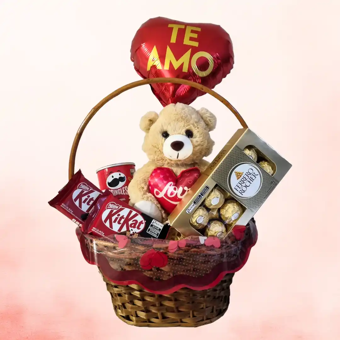 Cesta Amor Infinito uma combinação irresistível de carinho, doçura e encanto — para surpreender quem você ama com muito estilo