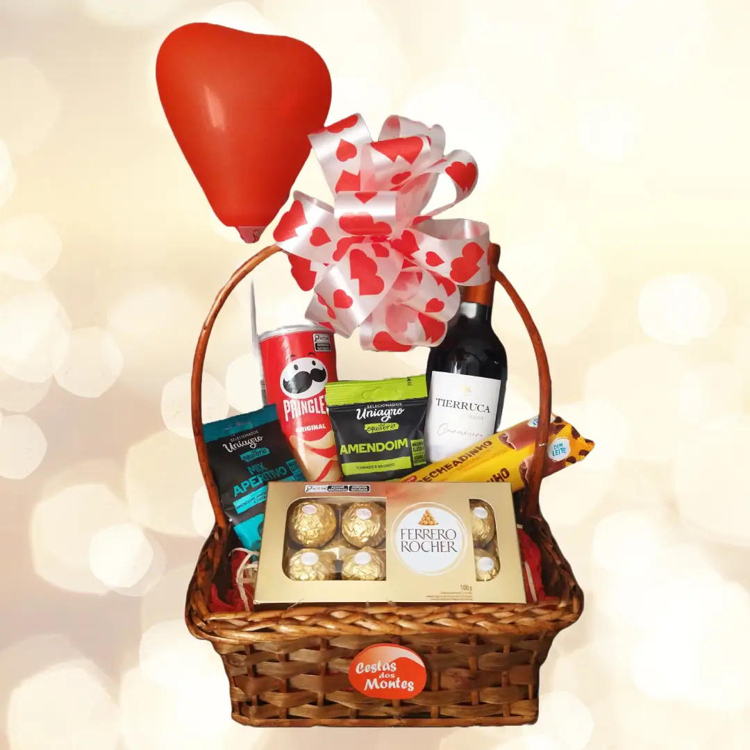 Cesta de Aniversário Celebração Elegante é uma cesta de presentes cuidadosamente montada para tornar qualquer ocasião inesquecível!